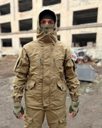 Костюм горка  6 флис осень зима / золотистый хаки /