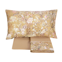 Комплект постельного белья летний Fazzini Giardini D'Oriente (260 x 295 см) Tortora