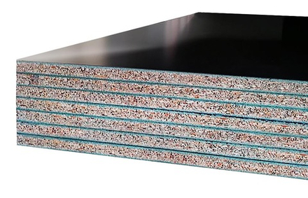 Плита ДСП 1 сорт влагостойкая ламинированная фенольной планкой, 1220*2440*22мм