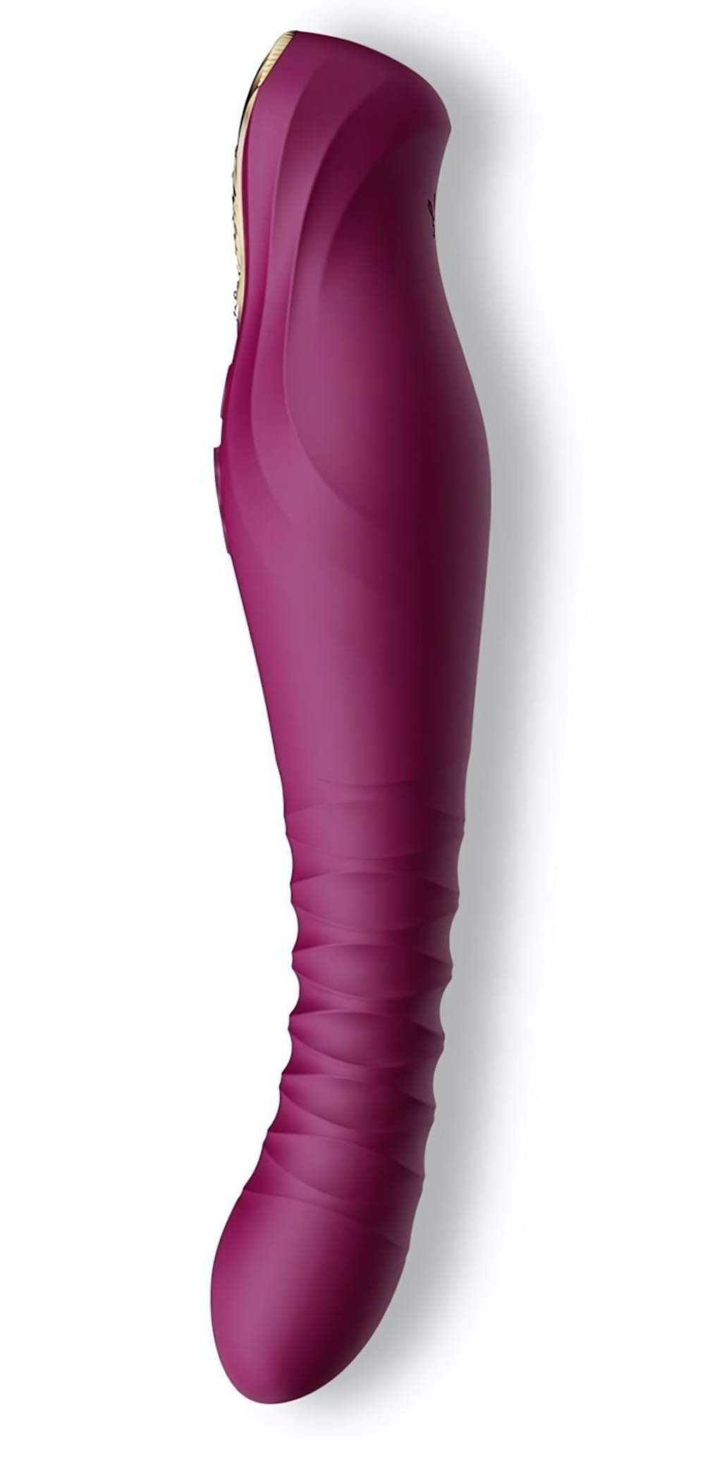 Фиолетовый вибратор King с функцией возвратно-поступательных движений - 30,2 см. (Цвет: фиолетовый)