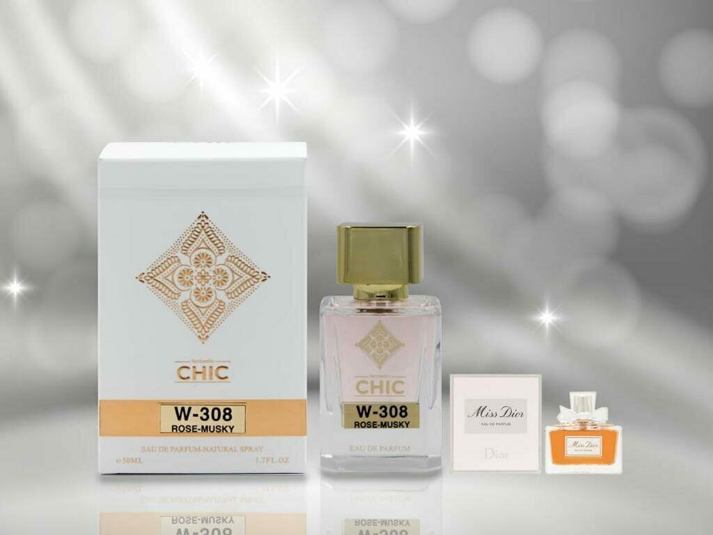 Стойкий парфюм Chic W-308 Rose Musky edp for women 50 ml. (C.Dior Miss Dior Eau de Parfum)