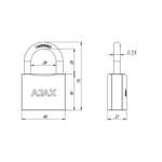 Набор замков навесных PD-0150 (6 locks+5 keys) blister