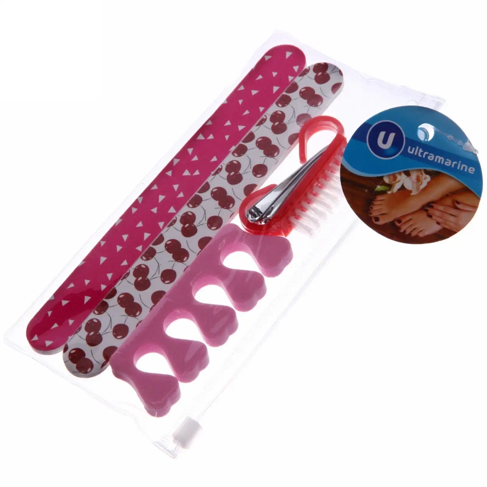 Набор для маникюра и педикюра «Ультрамарин - Галантика» в косметичке, 5 предметов