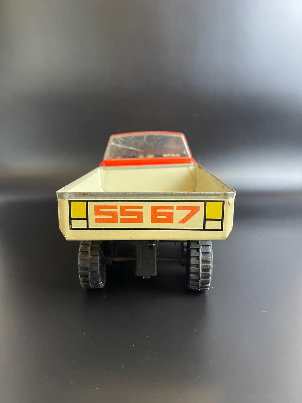Машина УРАЛ 5567 (грузовой) sovtransavto игрушка механическая жестяная 26 см, СССР 1970-1990 гг