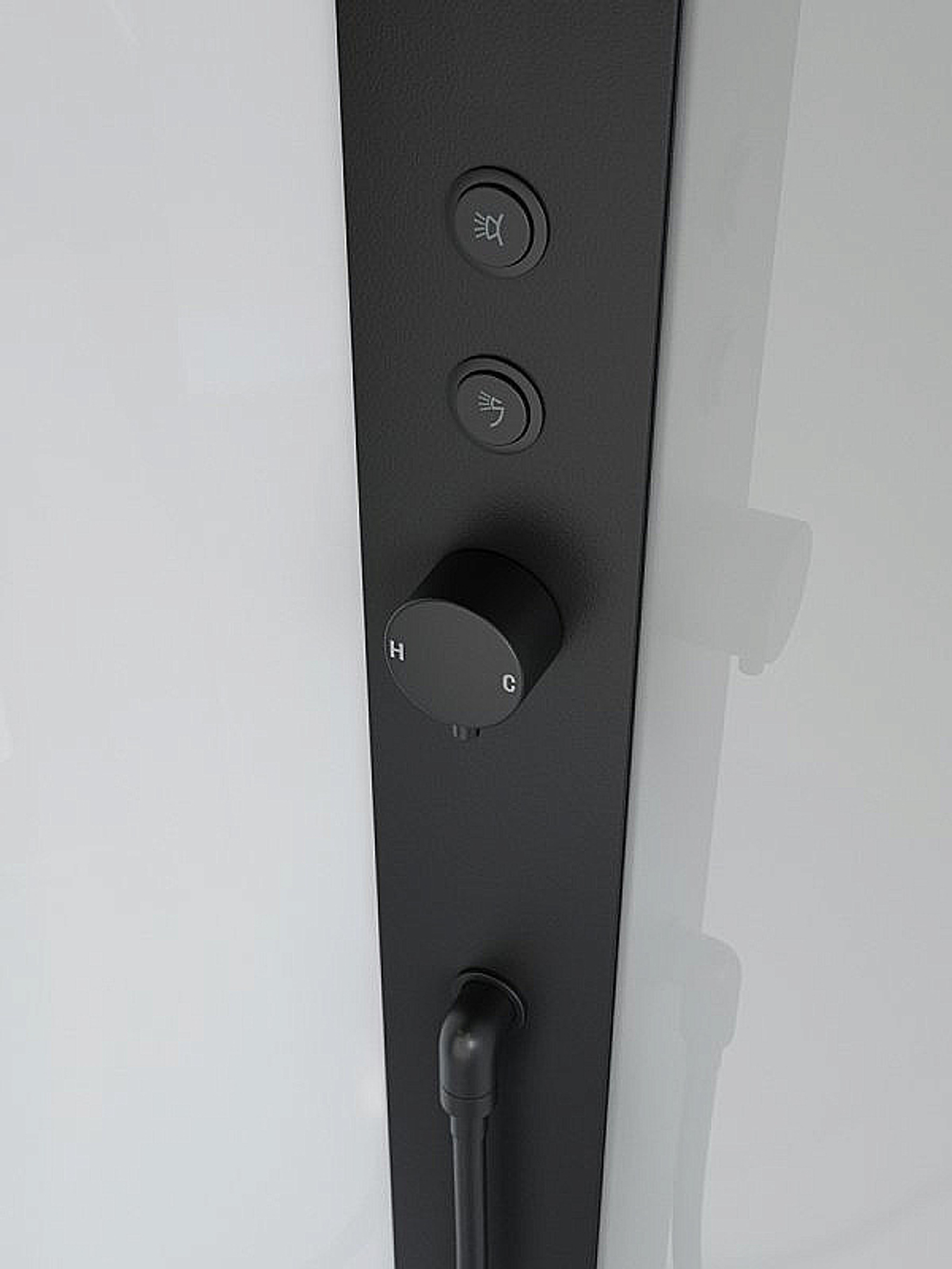 Душевая кабина BelBagno UNO-CAB-A-1-NERO 90x90 стекло прозрачное/профиль черный матовый