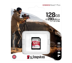SDXC 128GB Kingston Canvas React Plus V60 UHS-II Class U3 100/280Mb/s