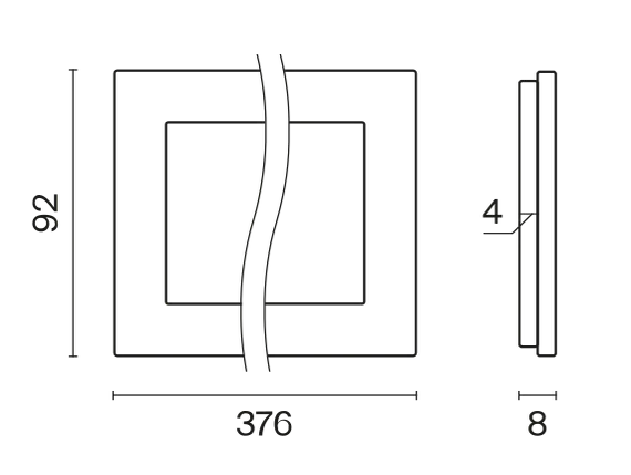 Рамка стеклянная VOLTUM S70 на 5 постов, (черный,стекло)
