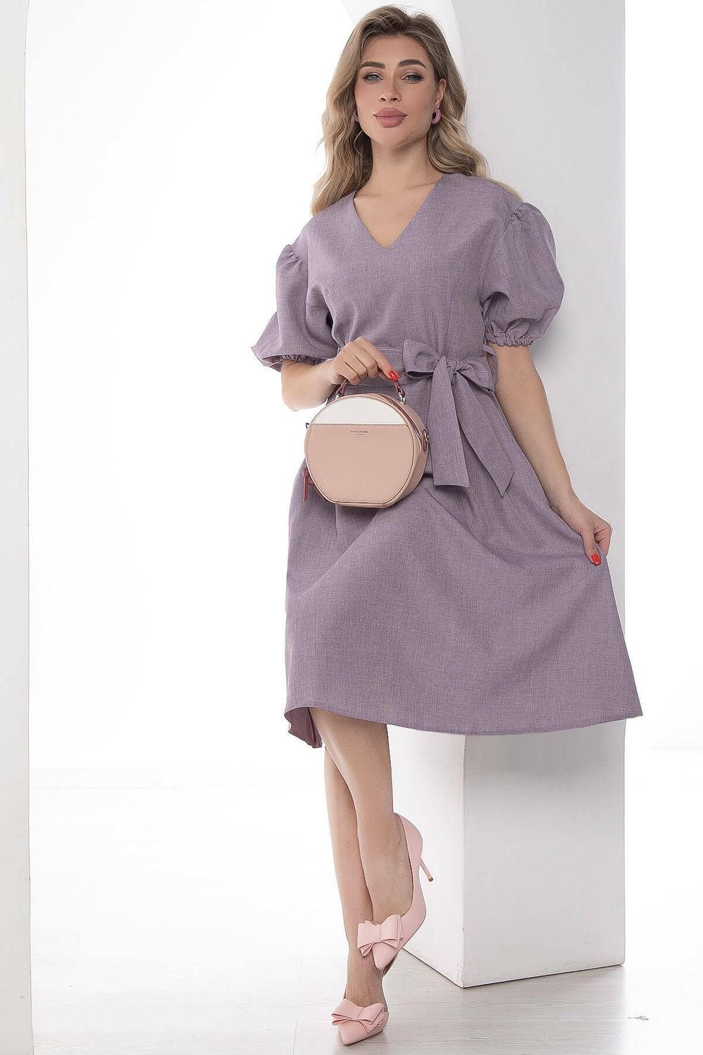 Платье "Аллегра" (серо-лиловое) П8525 LT Collection