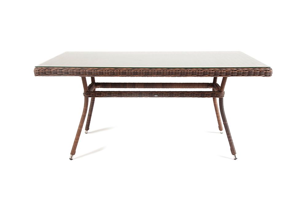 "Латте" плетеный стол из искусственного ротанга 140х80см, цвет коричневый