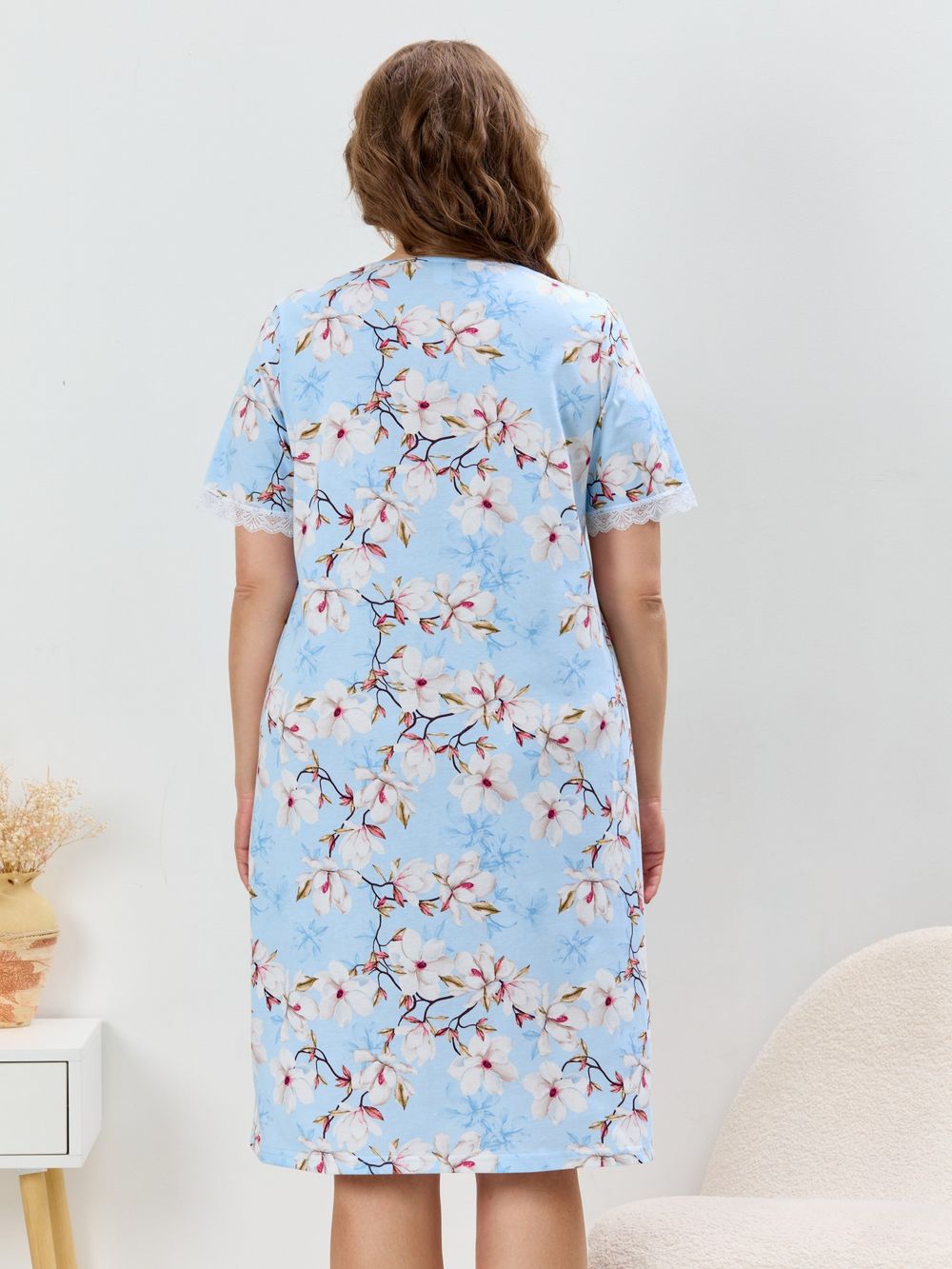 Ночная сорочка Узор-1 Виотекс ГОЛУБОЙ