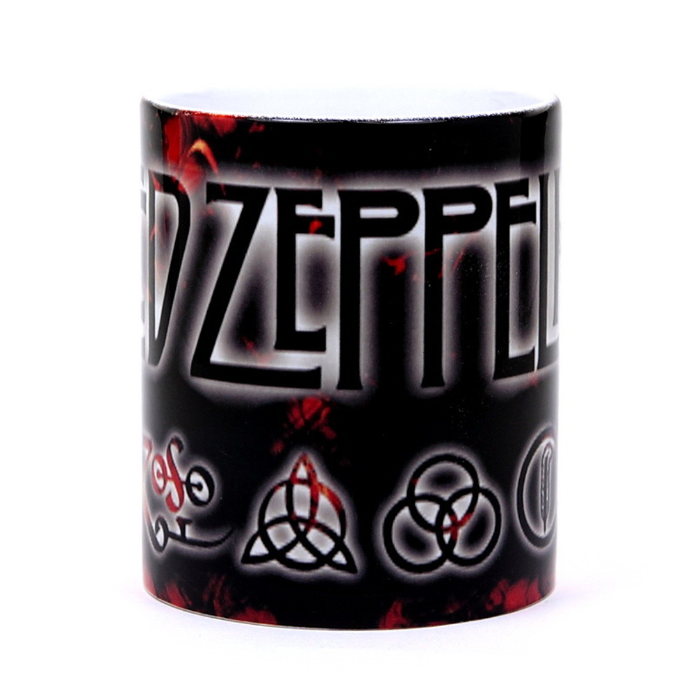 Кружка Led Zeppelin надпись + пиктограммы (078)
