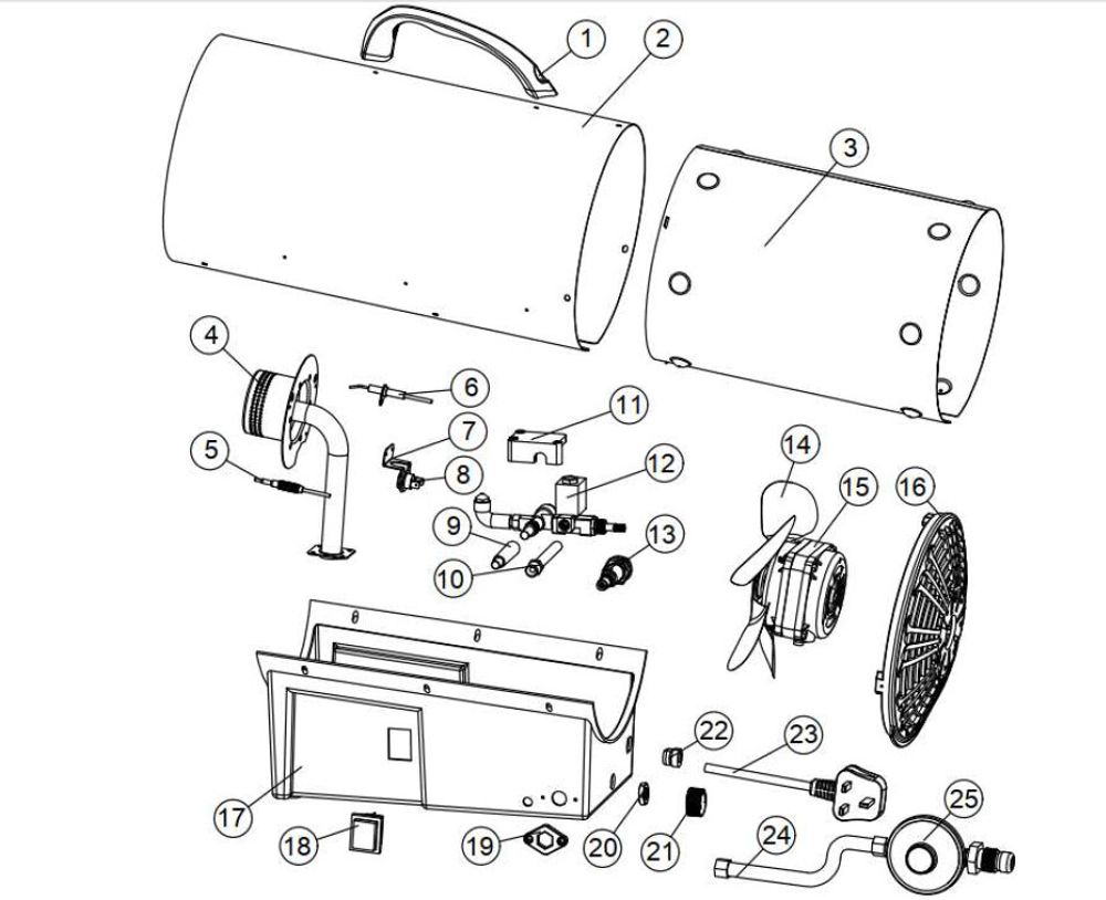 Тепловая пушка газовая TOR BJG-35A - 35 кВт