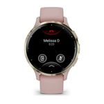 Часы Garmin Venu 3s розовые с золотистым безелем, 010-02785-03
