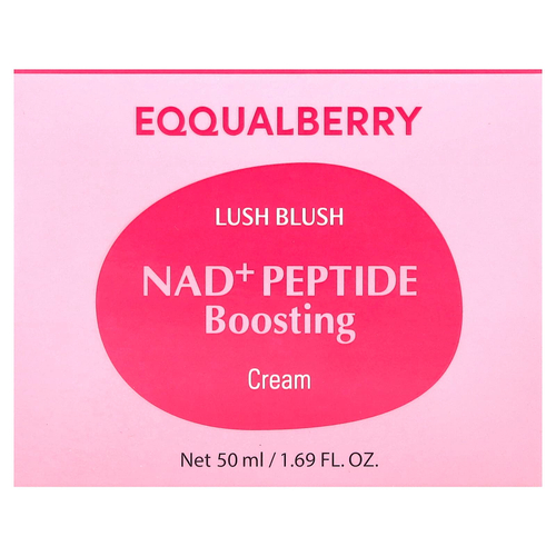 EQQUALBERRY, Lush Blush, крем с пептидами Nad+, 50 мл (1,69 жидк. унции)