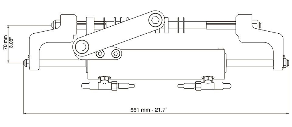 Гидравлическая рулевая система Hytech (UC95-OBF/1), шланги и масло в комплекте (10268665)