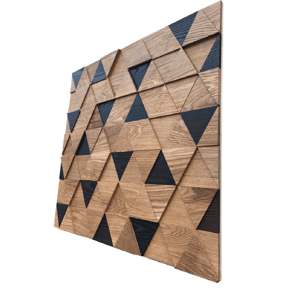 Деревянная мозаика для стен Wood Mosaic Трой Дуб/Термоясень