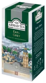 Чай в пакетиках чёрный Ahmad Tea Earl Grey, 25 шт