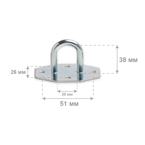 Скоба бортовая h=38 мм 300 шт.