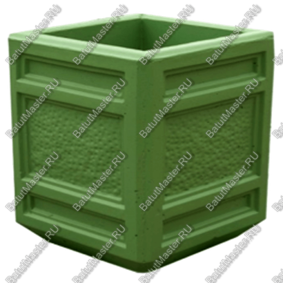 УРНА ЧЕТЫРЕХГРАННАЯ С РЕЛЬЕФОМ, ОКРАШЕННАЯ