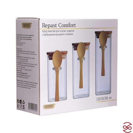 Набор ёмкостей для сыпучих продуктов Repast Comfort 250/300/380 мл (3 шт)