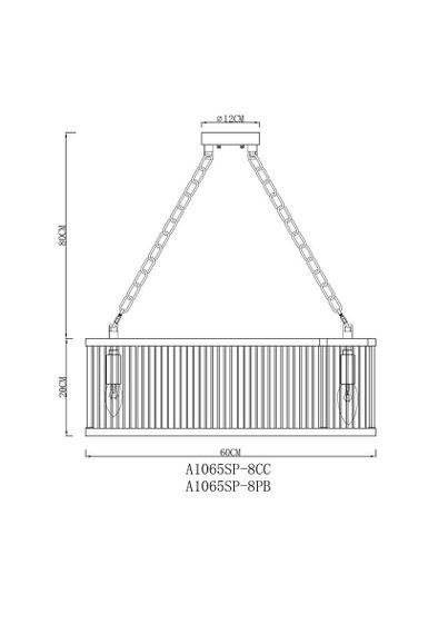 Подвесная люстра Arte Lamp Anetta A1065SP-8CC