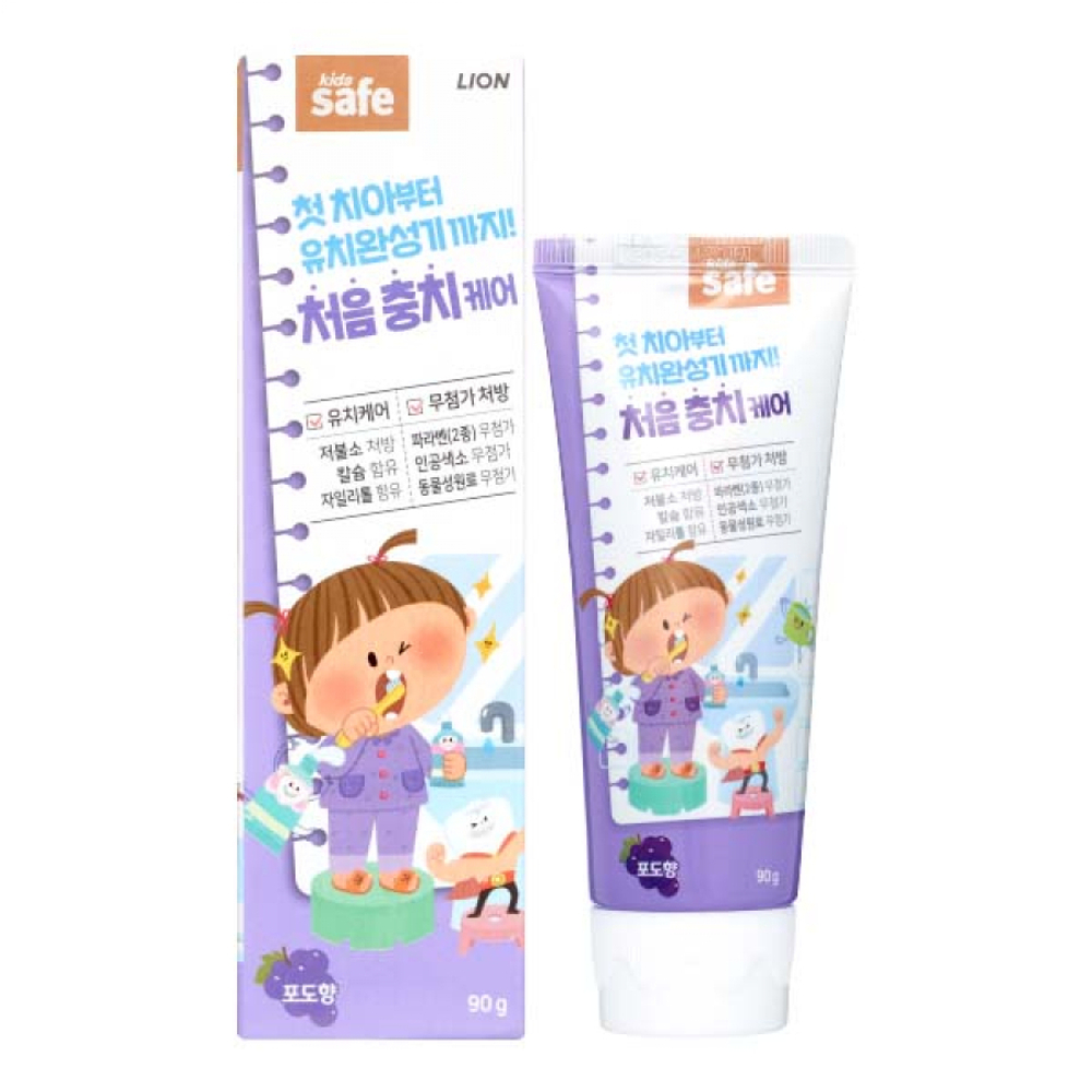 LION KIDS SAFE 90g Детская зубная паста со вкусом винограда 90г