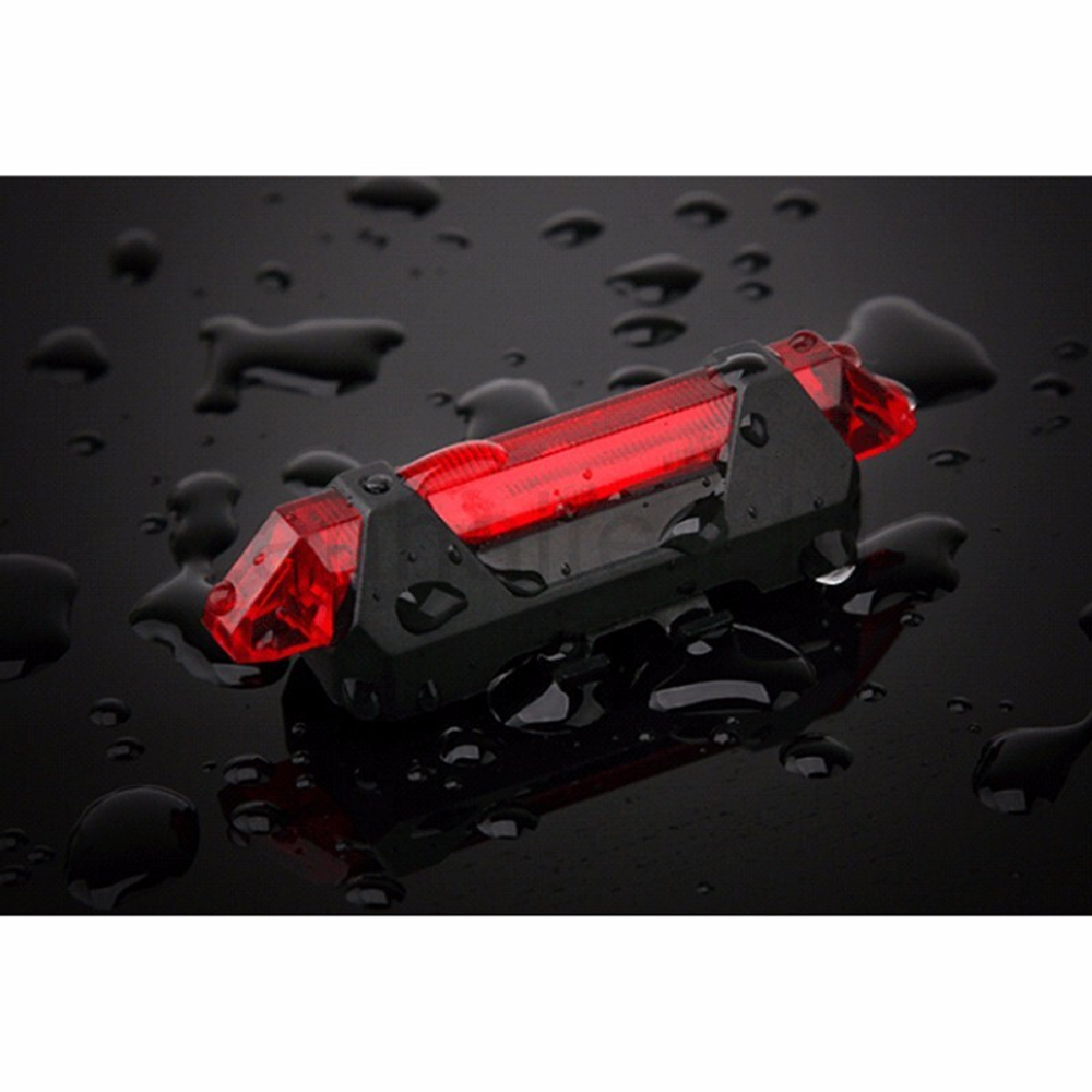 Фонарь задний DC-918, 20 гр. 4 режима 3 диода, USB зарядка, красный
