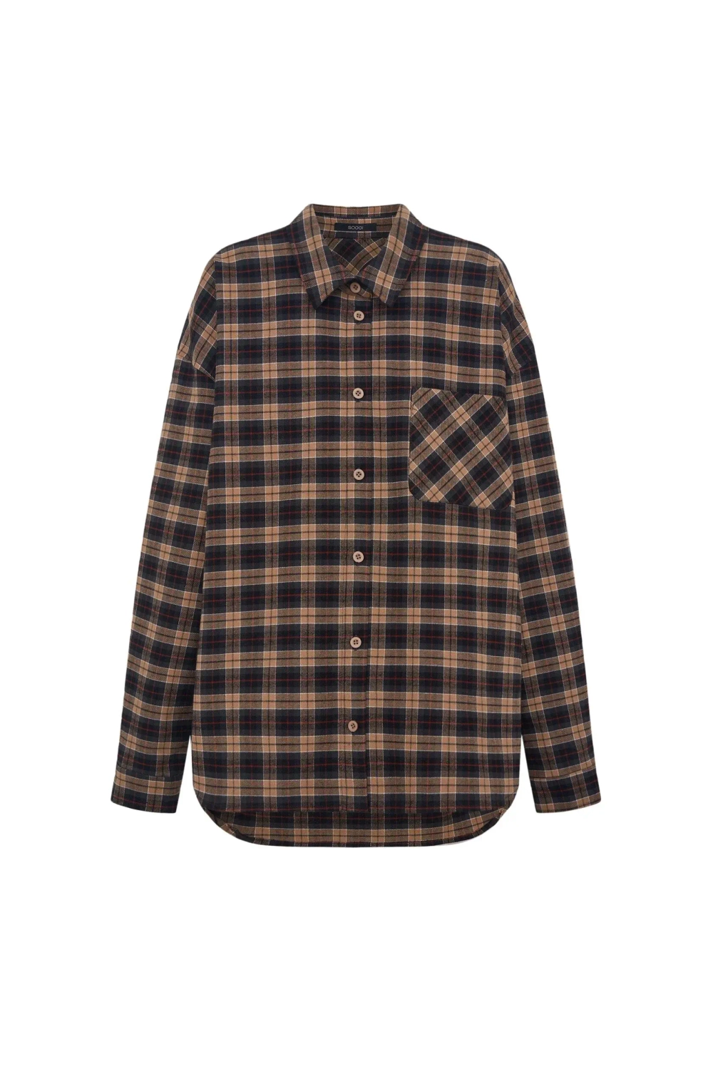 Рубашка в клетку, Коричневая