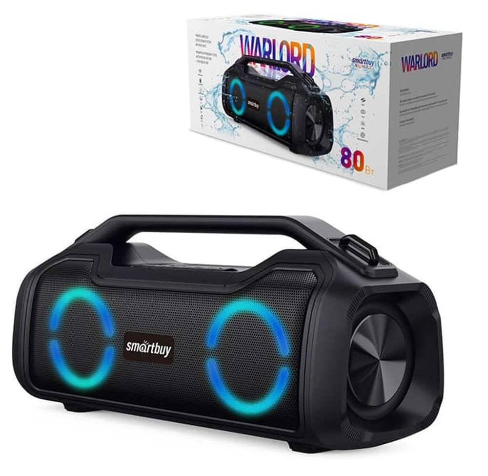Портативная колонка SmartBuy WARLORD, 80Вт, Bluetooth, USB,пауэрбанк (SBS-5340)