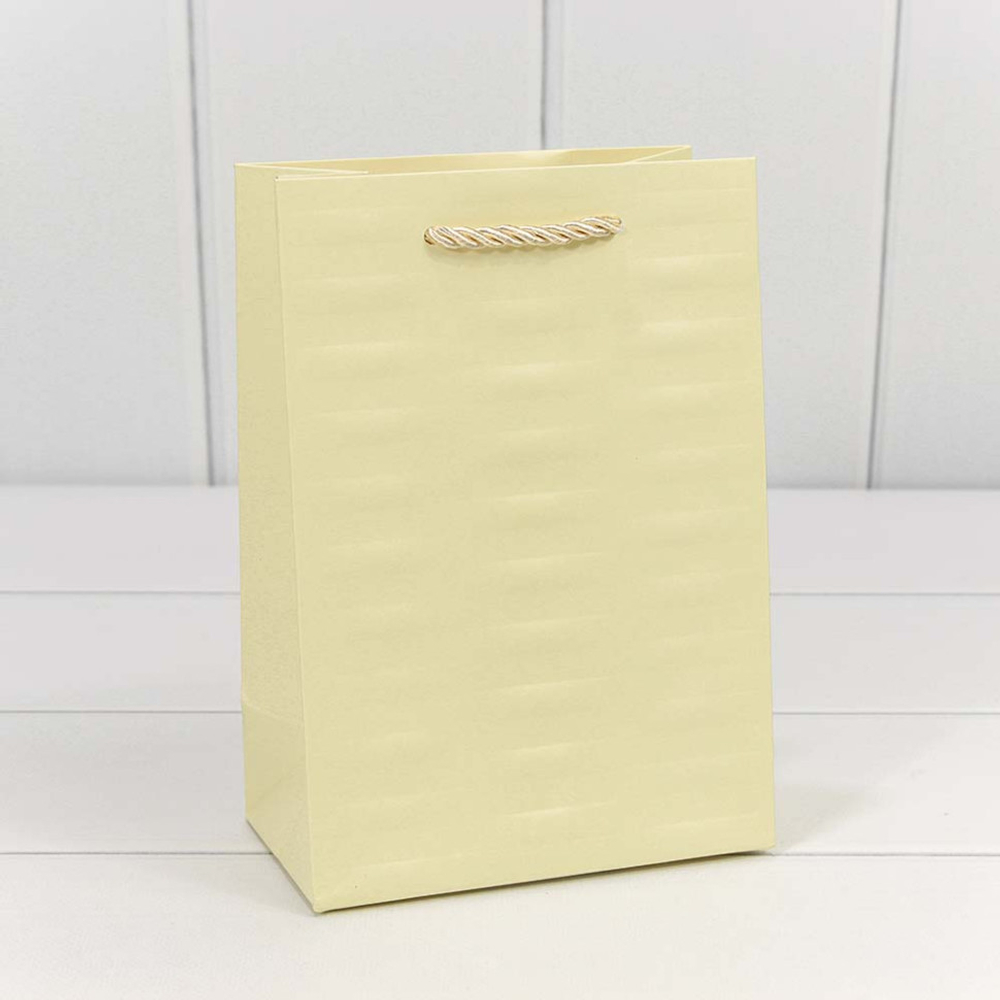 Пакет подарочный 14х20х8см Премиум "Престиж" (Бежевый)