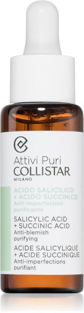 Collistar Attivi Puri Salicylic Acid + Succinic Acid детоксицирующая и очищающая сыворотка