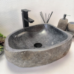 Раковина из речного камня RS-63485 (44*36*16) 0122