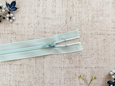 Молния брючная спираль, автомат, L 19 см, Т3, н/р, светлая мята