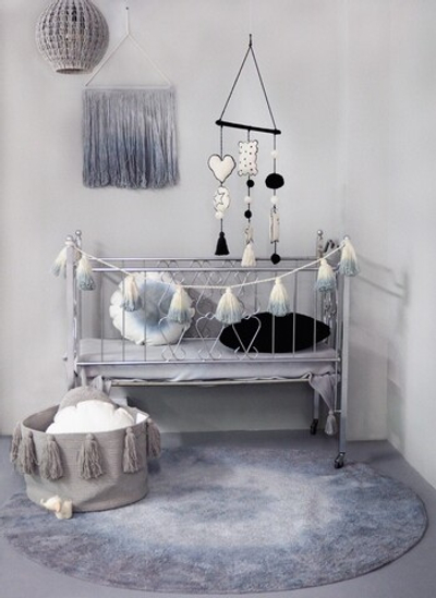 Корзина Lorena Canals Tassels Light Grey (30 x Ø45 см)