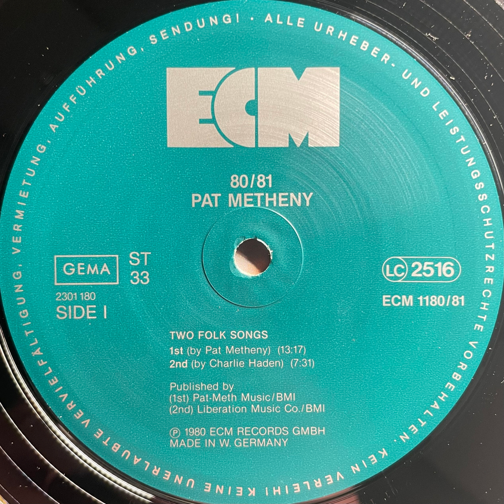 Pat Metheny, Charlie Haden, Jack DeJohnette, Dewey Redman, Mike Brecker ‎– 80/81 2LP (Германия 1981г.) ECM
