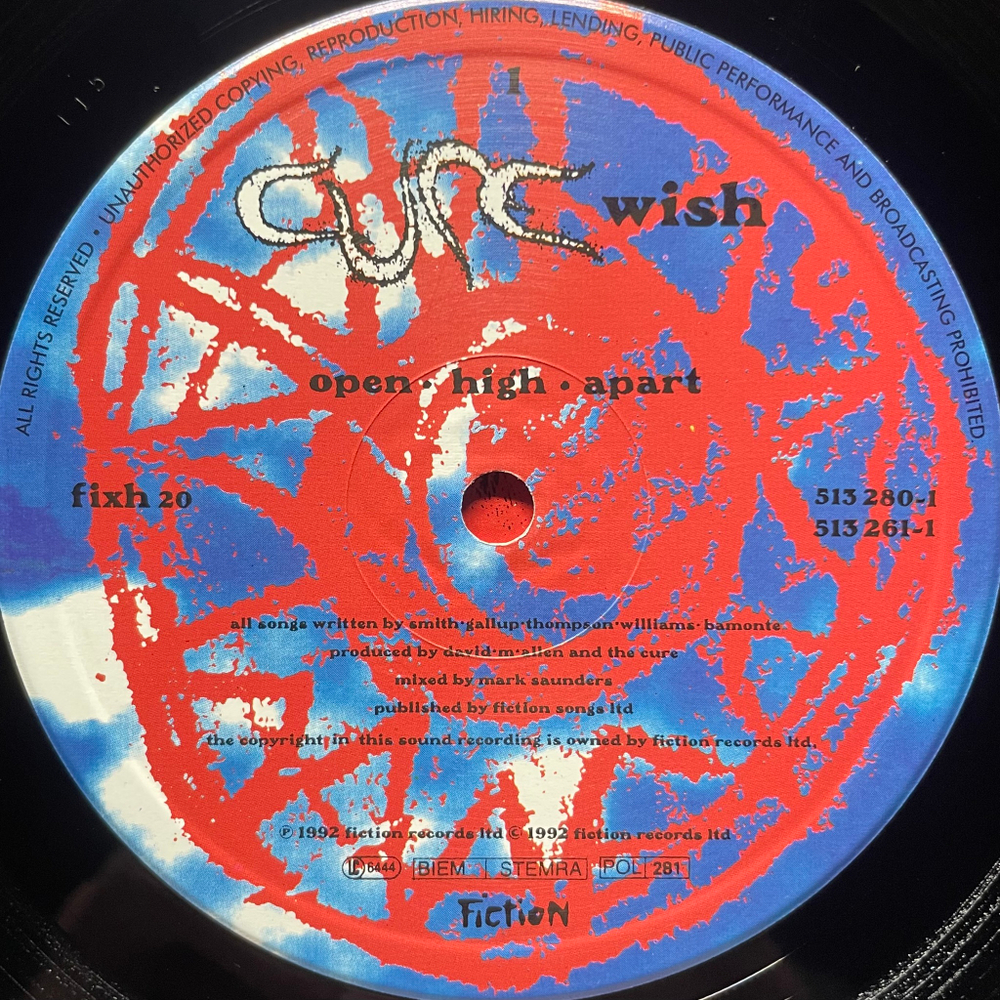 Cure ‎– Wish 2LP (Европа 1992г.)