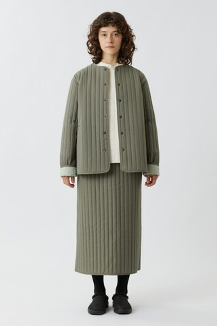 Стеганая куртка цвета хаки из мембраны