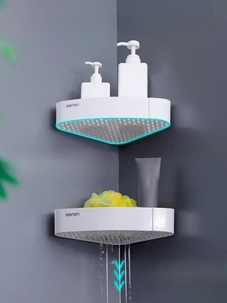 Полка для ванной угловая навесная настенная