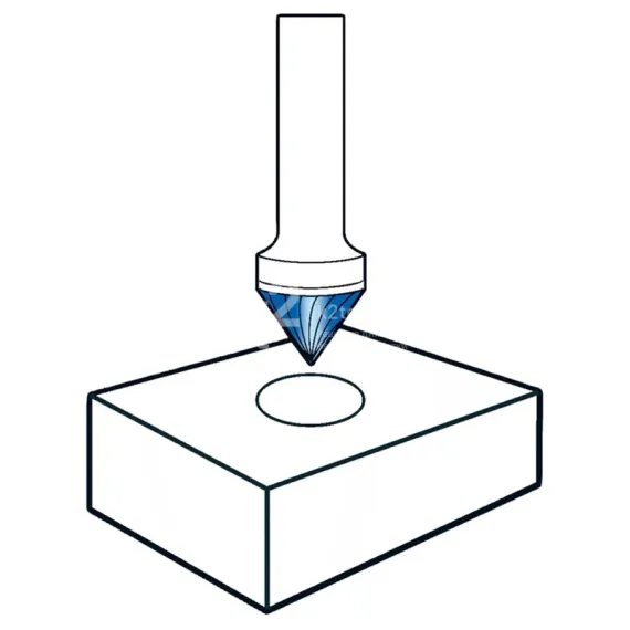 Борфреза твердосплавная Karnasch форма K, 3х3х3х38 мм, насечка HP-2, покрытие Blue-Tec, арт. 11.5110-005