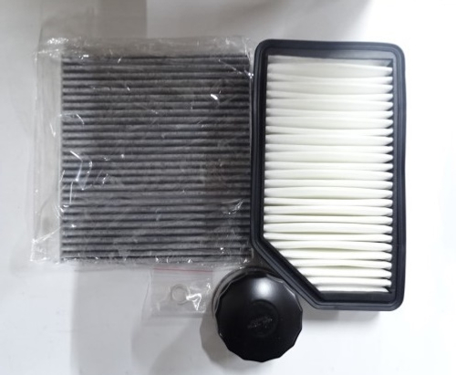 Комплект фильтров Hyundai Solaris Kia Rio III до 2017 г. (воздуш. + масл.+ салон.) (Carville Racing)