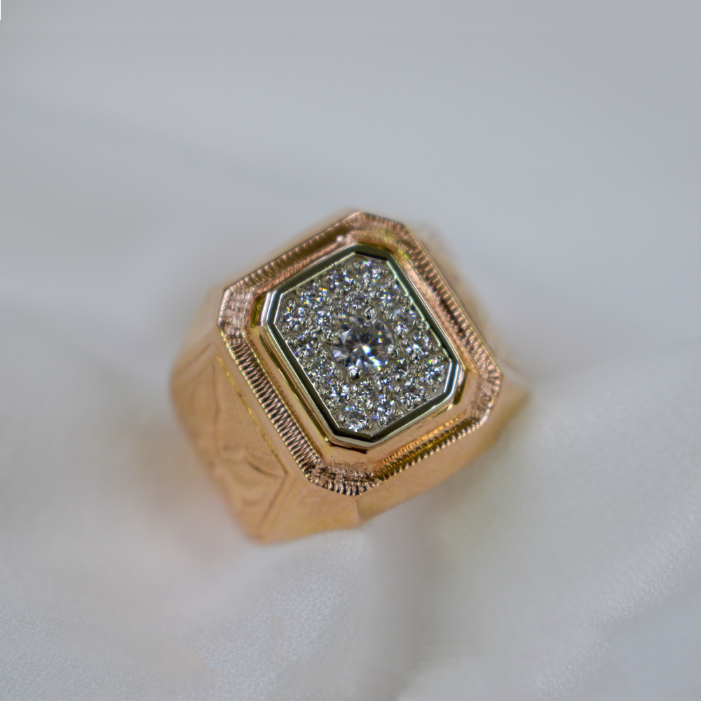 Печатка с композицией из камней