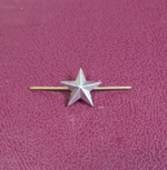 Звезда на погоны гладкая серебряная малая