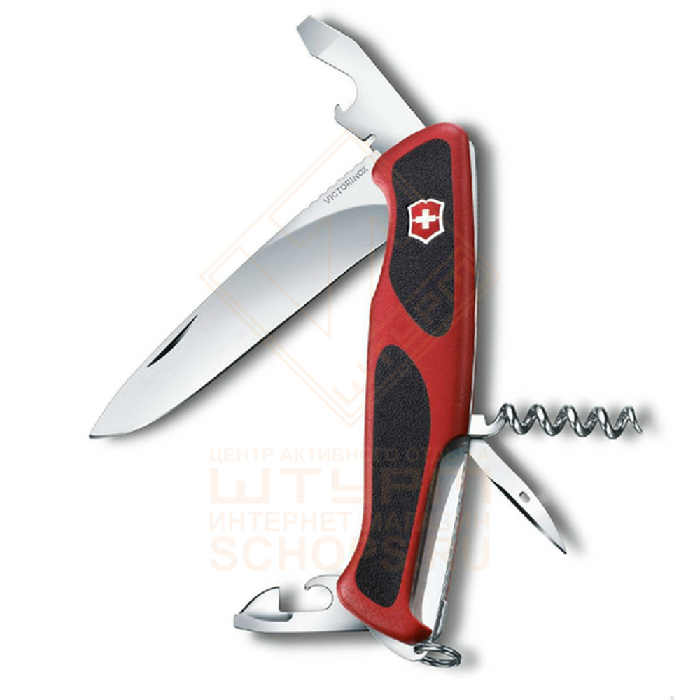 Нож многофункциональный Victorinox RangerGrip68 130 мм, Red/Black