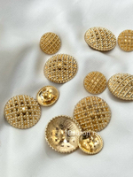 Пуговицы теплое Золото Перфорированные
