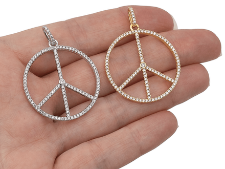 Подвеска "Pacific" 33мм, со стразами