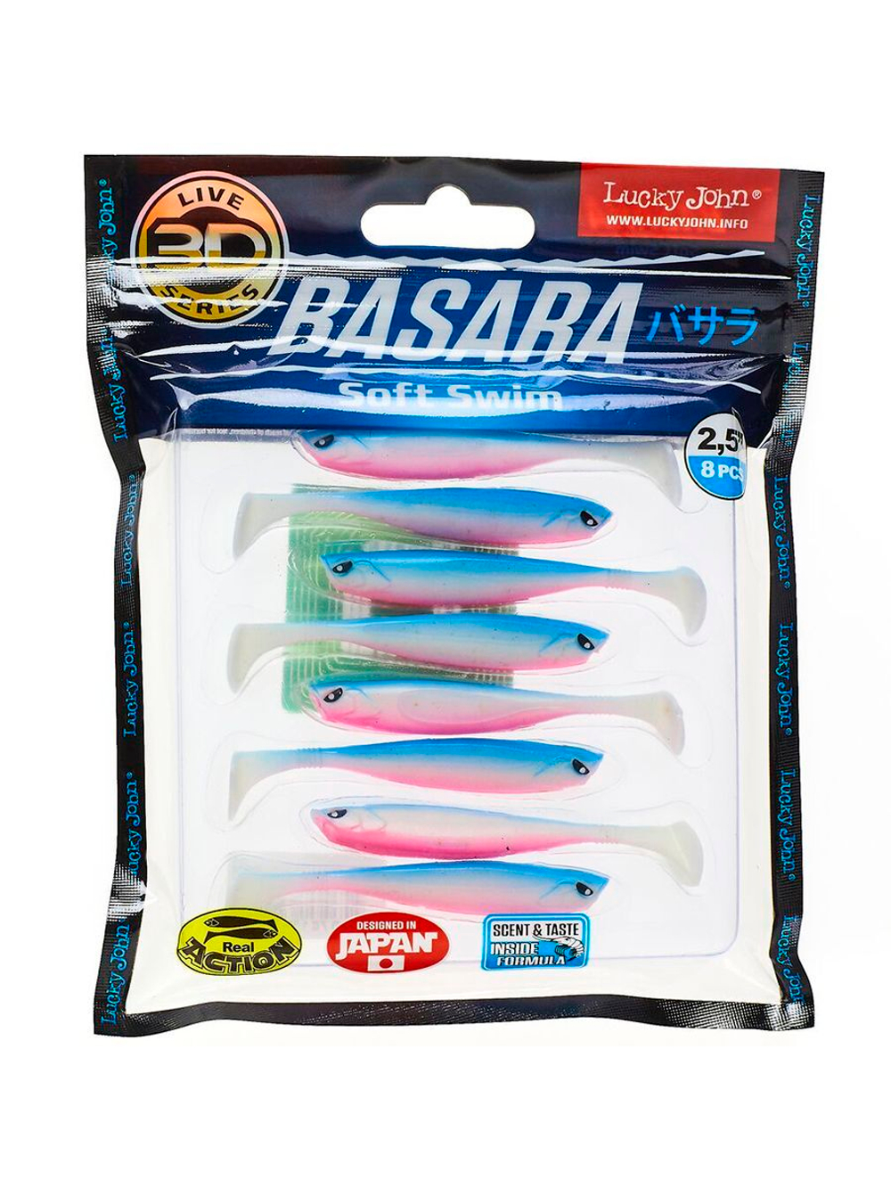 Виброхвосты LJ 3D Series BASARA SOFT SWIM 6.0in (15,24)/PG03 3 шт. в упак.