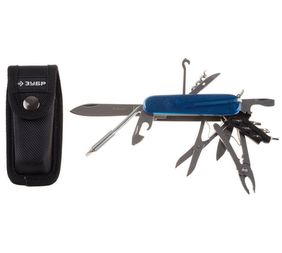 ЗУБР 17 в 1, пластиковая рукоятка, складной, многофункциональный нож (47787)