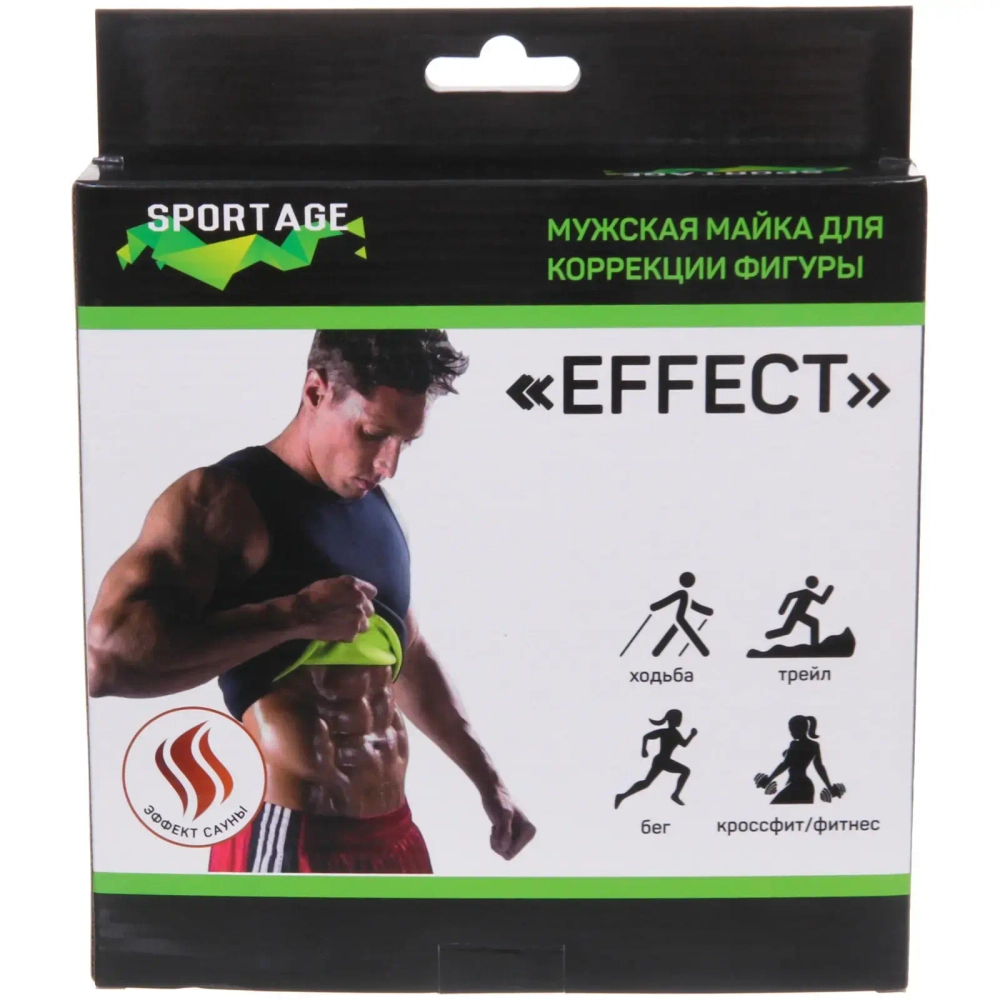 Майка для похудения «Effect», размер S, Черный