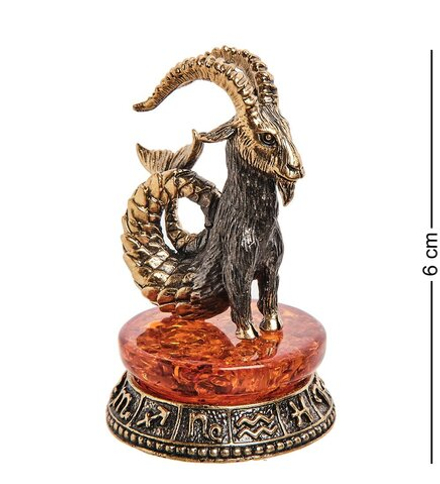 AM-2741 Фигурка «Знак зодиака-Козерог» (латунь, янтарь)