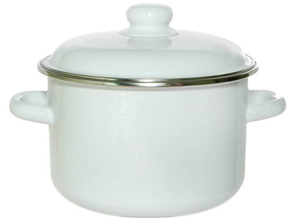 Кастрюля 4л без рисунка, белая